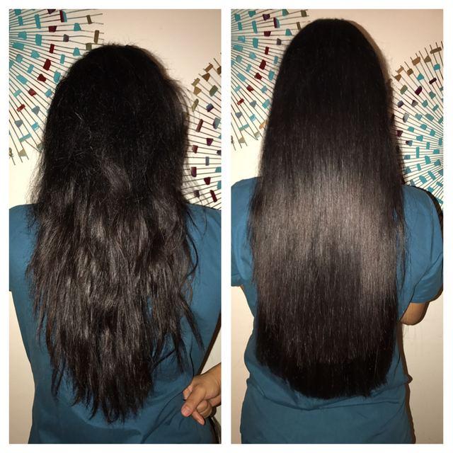 Before and after hair extensions by Ms Manae, set 22